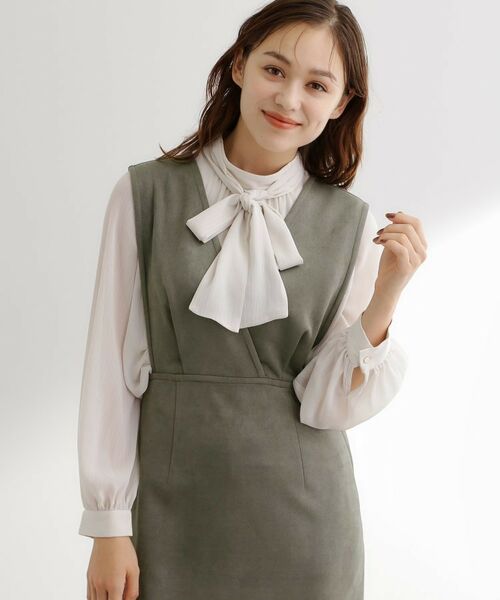 grove / グローブ ロング・マキシ丈ワンピース | 【秋から冬まで活躍】スエードライクジャンパードレス | 詳細5