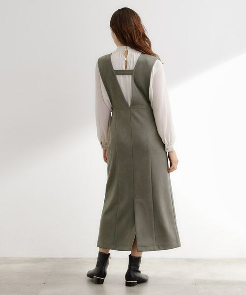 grove / グローブ ロング・マキシ丈ワンピース | 【秋から冬まで活躍】スエードライクジャンパードレス | 詳細7