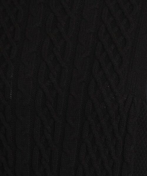 grove / グローブ ロング・マキシ丈ワンピース | 【石川梨華さん着用】一枚で華やぐ、袖布帛ケーブルニットワンピース | 詳細10