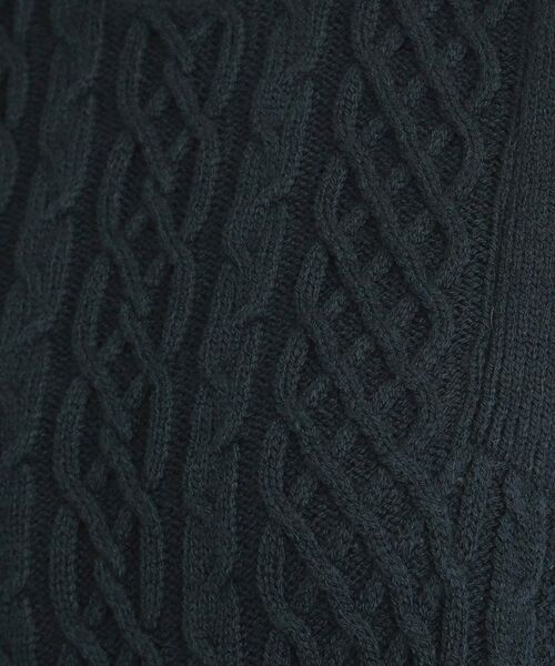 grove / グローブ ロング・マキシ丈ワンピース | 【石川梨華さん着用】一枚で華やぐ、袖布帛ケーブルニットワンピース | 詳細16