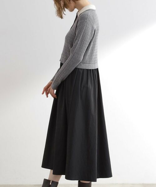 grove / グローブ ロング・マキシ丈ワンピース | 【時短コーデ】ポロニットドッキングワンピース | 詳細16