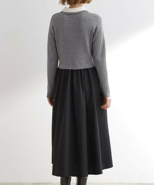 grove / グローブ ロング・マキシ丈ワンピース | 【時短コーデ】ポロニットドッキングワンピース | 詳細17