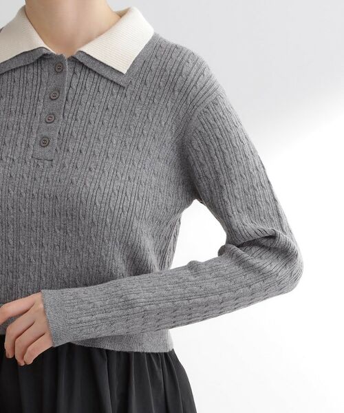 grove / グローブ ロング・マキシ丈ワンピース | 【時短コーデ】ポロニットドッキングワンピース | 詳細19