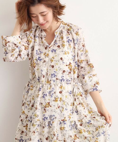 grove / グローブ ロング・マキシ丈ワンピース | カスリフラワーティアードワンピース | 詳細1