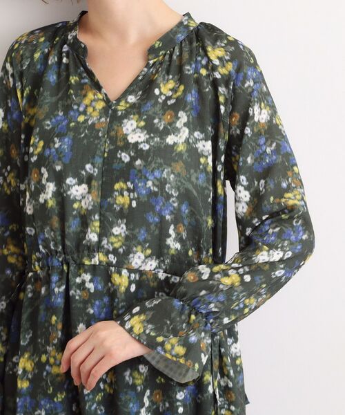 grove / グローブ ロング・マキシ丈ワンピース | カスリフラワーティアードワンピース | 詳細14