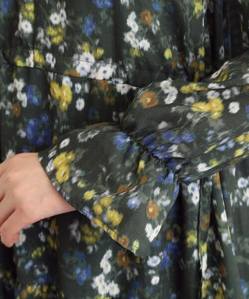 grove / グローブ ロング・マキシ丈ワンピース | カスリフラワーティアードワンピース | 詳細15