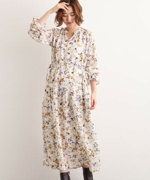 grove / グローブ ロング・マキシ丈ワンピース | カスリフラワーティアードワンピース | 詳細2