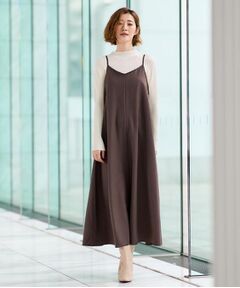 grove / グローブ ワンピース | 【体型カバー/レイヤード】へリンボンキャミワンピース