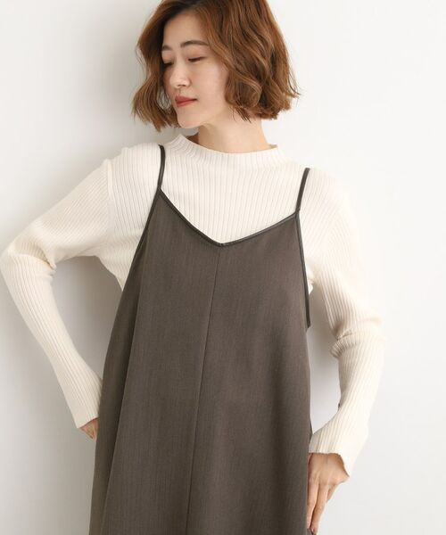 grove / グローブ ワンピース | 【体型カバー/レイヤード】へリンボンキャミワンピース | 詳細7