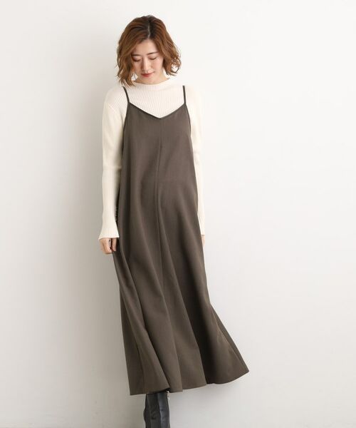 grove / グローブ ワンピース | 【体型カバー/レイヤード】へリンボンキャミワンピース | 詳細9