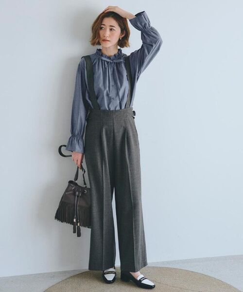 grove / グローブ パンツ | サス付きセンタープレスワイドパンツ | 詳細15