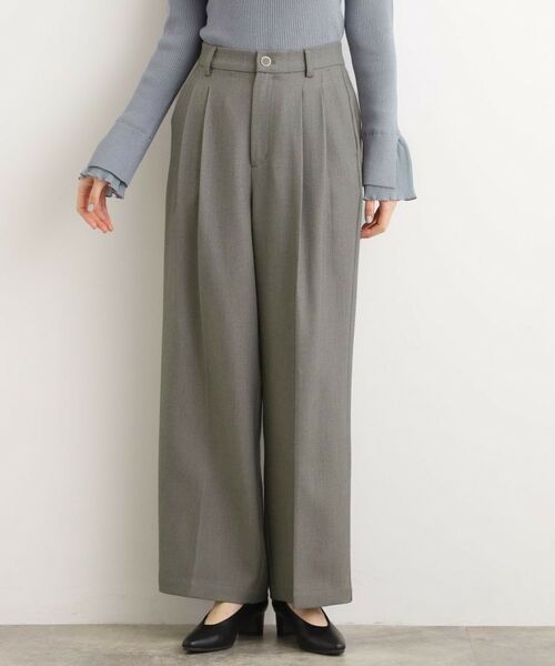 grove/グローブ 【石川梨華さん着用】ツータックワイドパンツ グレー(012) 01(S)