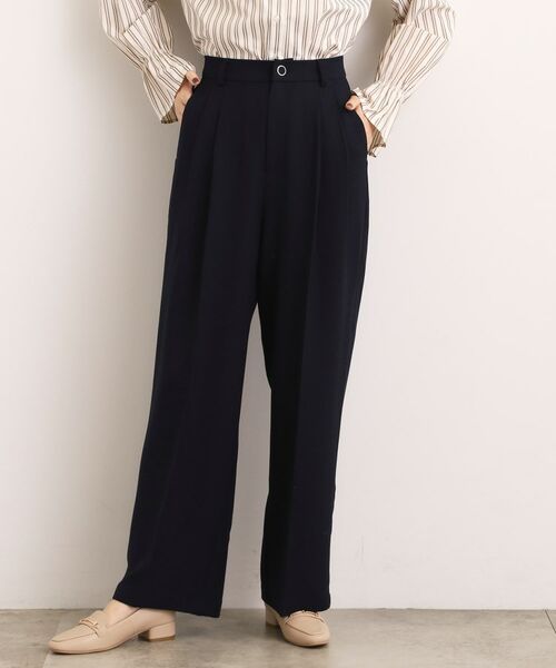 grove/グローブ 【石川梨華さん着用】ツータックワイドパンツ ネイビー(094) 03(L)