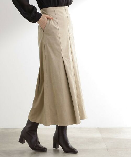 grove / グローブ ロング・マキシ丈スカート | しっとりスエードで描くやわらかなマーメイドスカート | 詳細1
