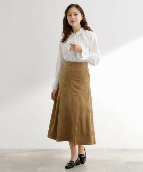 grove / グローブ ロング・マキシ丈スカート | しっとりスエードで描くやわらかなマーメイドスカート | 詳細11