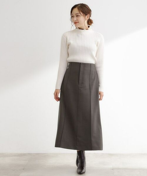 grove / グローブ ロング・マキシ丈スカート | 【カセット服】洗えるストレートシルエットスカート | 詳細3