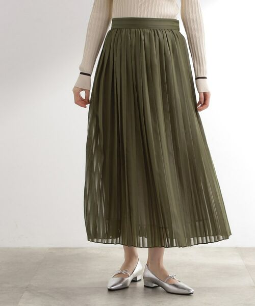 grove / グローブ ロング・マキシ丈スカート | 【洗える】ひらりとゆれる　上品プリーツスカート | 詳細1