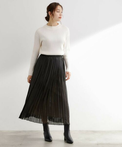 grove / グローブ ロング・マキシ丈スカート | 【洗える】ひらりとゆれる　上品プリーツスカート | 詳細11