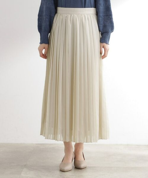 grove / グローブ ロング・マキシ丈スカート | 【洗える】ひらりとゆれる　上品プリーツスカート | 詳細13