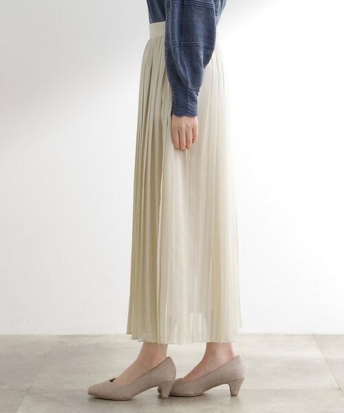 grove / グローブ ロング・マキシ丈スカート | 【洗える】ひらりとゆれる　上品プリーツスカート | 詳細14