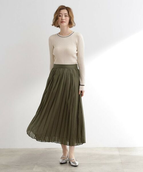 grove / グローブ ロング・マキシ丈スカート | 【洗える】ひらりとゆれる　上品プリーツスカート | 詳細2