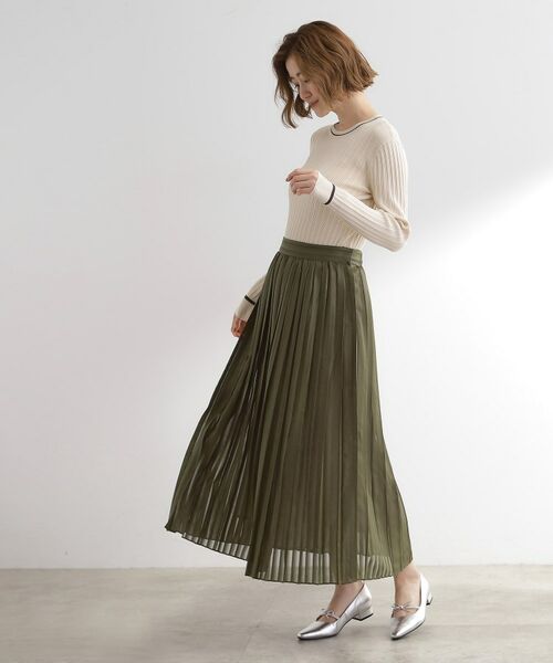 grove / グローブ ロング・マキシ丈スカート | 【洗える】ひらりとゆれる　上品プリーツスカート | 詳細3