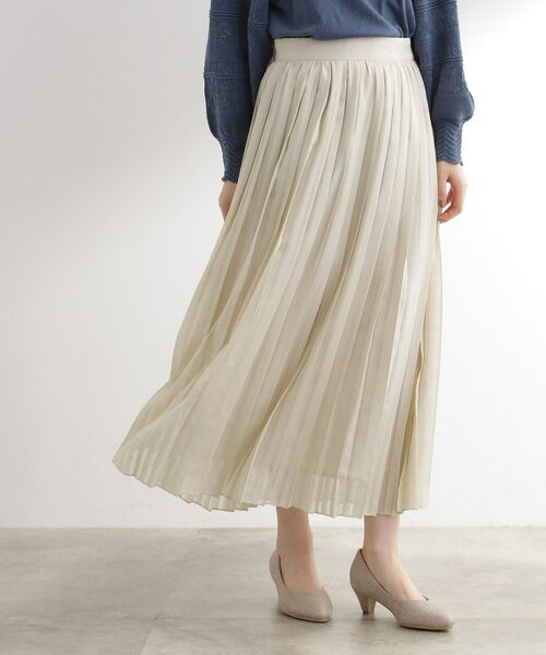 grove / グローブ ロング・マキシ丈スカート | 【洗える】ひらりとゆれる　上品プリーツスカート | 詳細5