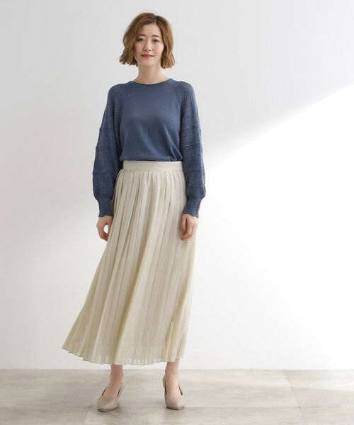 grove / グローブ ロング・マキシ丈スカート | 【洗える】ひらりとゆれる　上品プリーツスカート | 詳細6