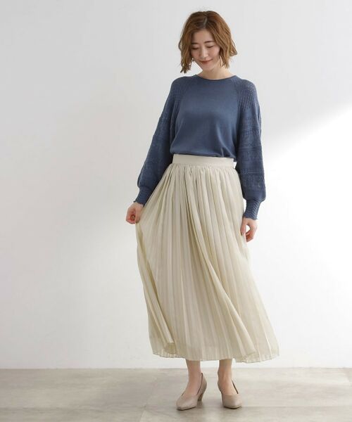 grove / グローブ ロング・マキシ丈スカート | 【洗える】ひらりとゆれる　上品プリーツスカート | 詳細7