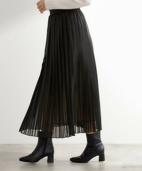 grove / グローブ ロング・マキシ丈スカート | 【洗える】ひらりとゆれる　上品プリーツスカート | 詳細9