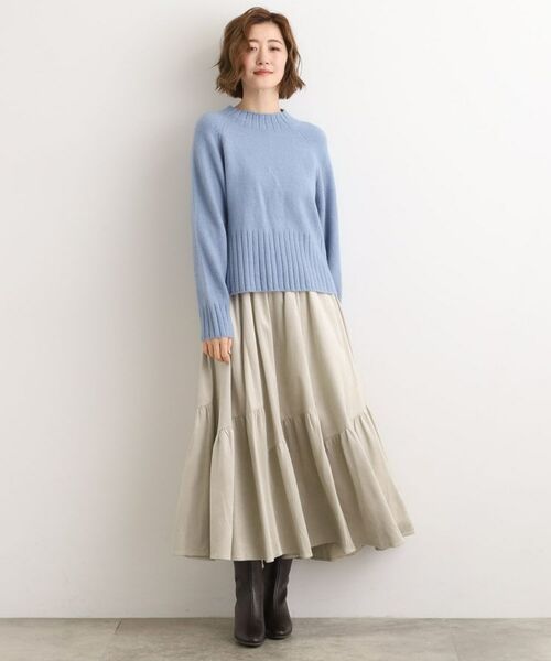 grove / グローブ ロング・マキシ丈スカート | 【石川梨花さん着用】スエードライク マキシティアードスカート | 詳細11