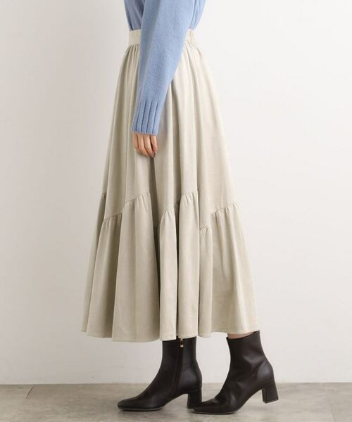 grove / グローブ ロング・マキシ丈スカート | 【石川梨花さん着用】スエードライク マキシティアードスカート | 詳細15