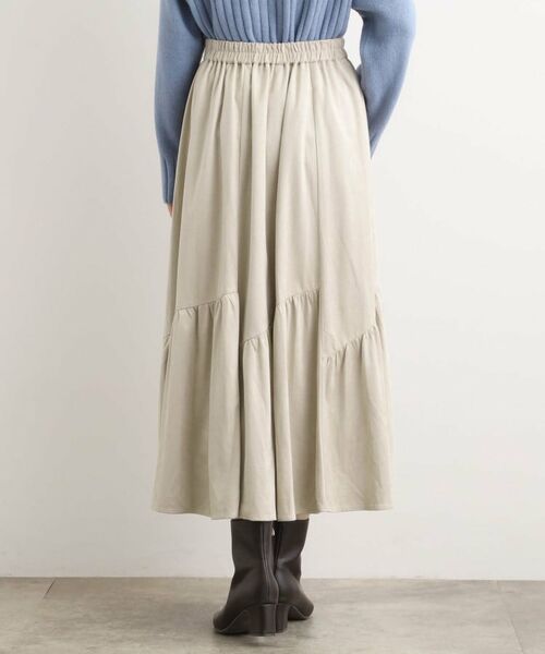 grove / グローブ ロング・マキシ丈スカート | 【石川梨花さん着用】スエードライク マキシティアードスカート | 詳細16