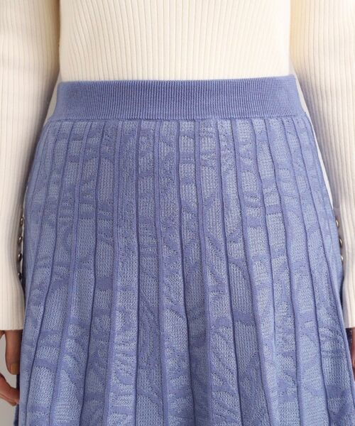 grove / グローブ ロング・マキシ丈スカート | 【石川梨華さん着用】レース柄ジャカードプリーツ風ニットスカート【SET UP対応】 | 詳細16