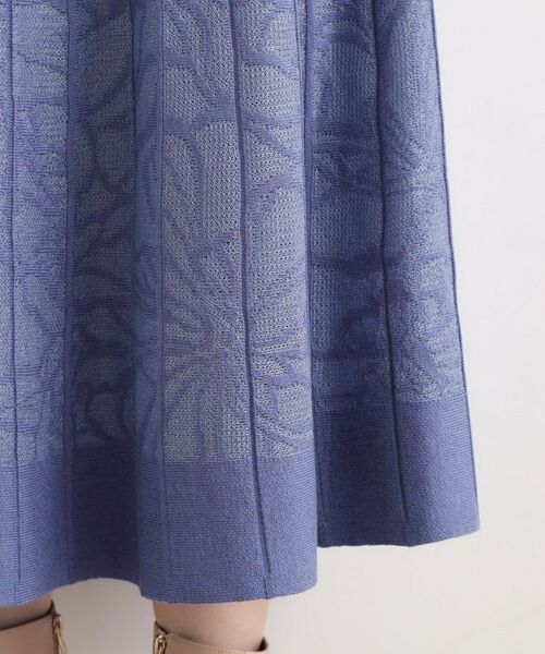 grove / グローブ ロング・マキシ丈スカート | 【石川梨華さん着用】レース柄ジャカードプリーツ風ニットスカート【SET UP対応】 | 詳細18