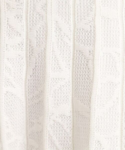 grove / グローブ ロング・マキシ丈スカート | 【石川梨華さん着用】レース柄ジャカードプリーツ風ニットスカート【SET UP対応】 | 詳細4