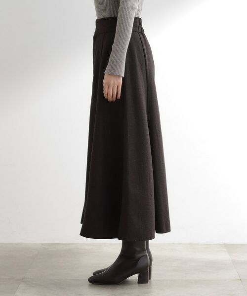 grove / グローブ ロング・マキシ丈スカート | へリンボンツイードフレアマキシスカート | 詳細13