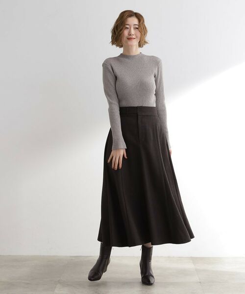 grove / グローブ ロング・マキシ丈スカート | へリンボンツイードフレアマキシスカート | 詳細2