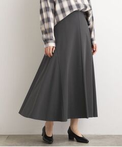 grove / グローブ ロング・マキシ丈スカート | もっちりナイロンストレッチトラペーズスカート