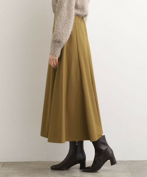 grove / グローブ ロング・マキシ丈スカート | もっちりナイロンストレッチトラペーズスカート | 詳細15