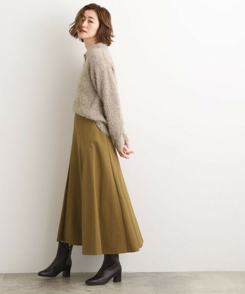 grove / グローブ ロング・マキシ丈スカート | もっちりナイロンストレッチトラペーズスカート | 詳細7