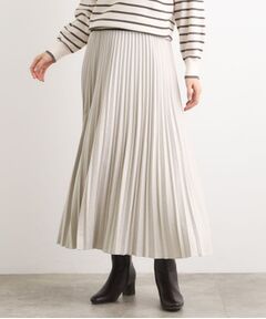 grove / グローブ ロング・マキシ丈スカート | 【石川梨華さん着用】すっきり見えて、やさしく揺れる。大人のスエードライクプリーツスカート