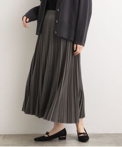 grove / グローブ ロング・マキシ丈スカート | 【石川梨華さん着用】すっきり見えて、やさしく揺れる。大人のスエードライクプリーツスカート