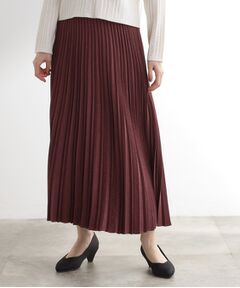 grove / グローブ ロング・マキシ丈スカート | 【石川梨華さん着用】すっきり見えて、やさしく揺れる。大人のスエードライクプリーツスカート