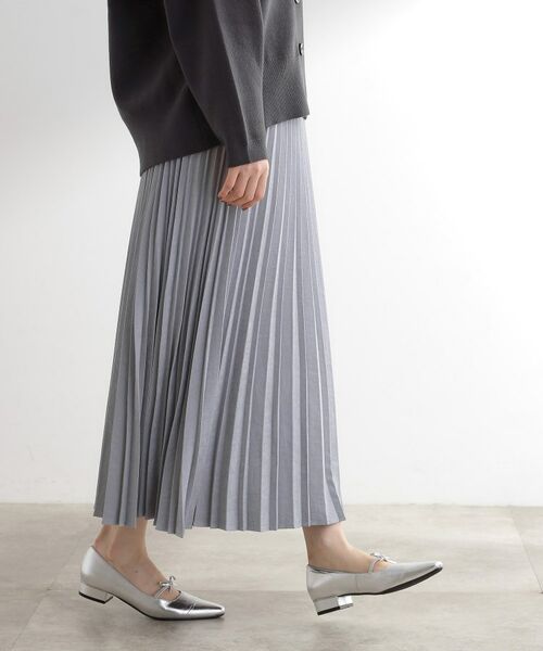 grove / グローブ ロング・マキシ丈スカート | 【石川梨華さん着用】すっきり見えて、やさしく揺れる。大人のスエードライクプリーツスカート | 詳細15
