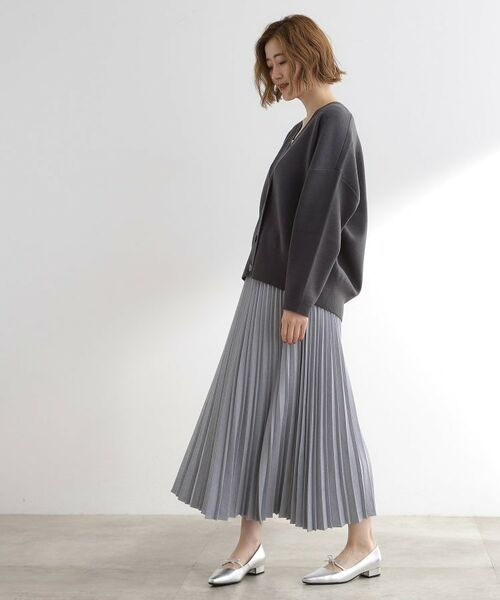 grove / グローブ ロング・マキシ丈スカート | 【石川梨華さん着用】すっきり見えて、やさしく揺れる。大人のスエードライクプリーツスカート | 詳細17
