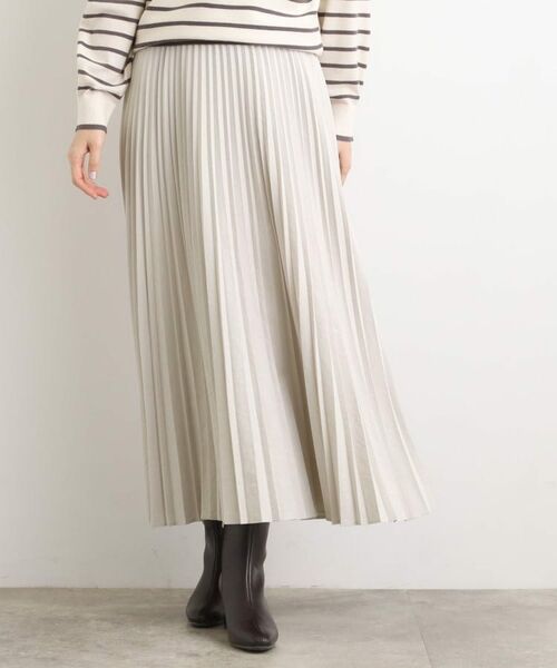 grove / グローブ ロング・マキシ丈スカート | 【石川梨華さん着用】すっきり見えて、やさしく揺れる。大人のスエードライクプリーツスカート | 詳細21
