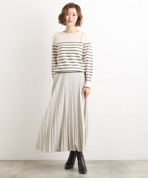 grove / グローブ ロング・マキシ丈スカート | 【石川梨華さん着用】すっきり見えて、やさしく揺れる。大人のスエードライクプリーツスカート | 詳細22