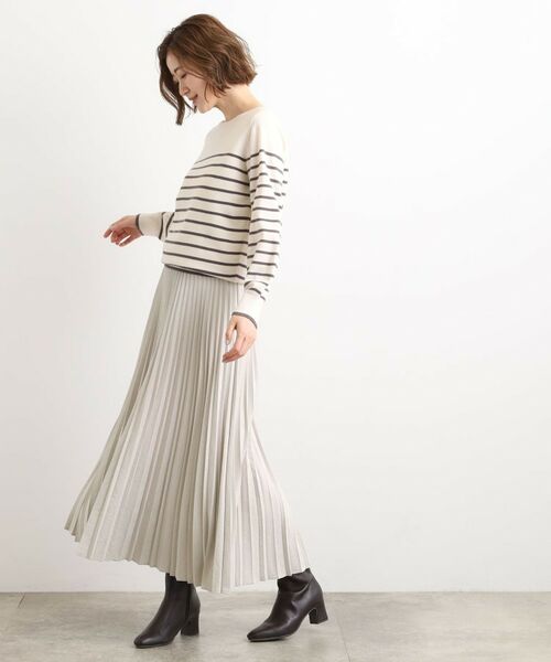 grove / グローブ ロング・マキシ丈スカート | 【石川梨華さん着用】すっきり見えて、やさしく揺れる。大人のスエードライクプリーツスカート | 詳細23