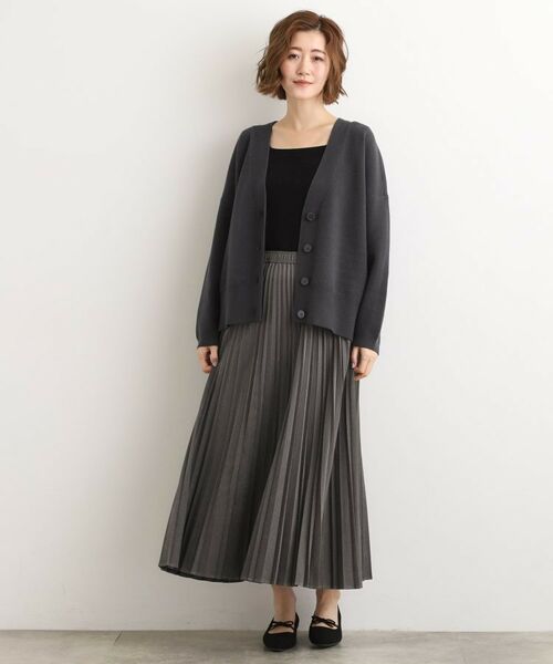 grove / グローブ ロング・マキシ丈スカート | 【石川梨華さん着用】すっきり見えて、やさしく揺れる。大人のスエードライクプリーツスカート | 詳細26